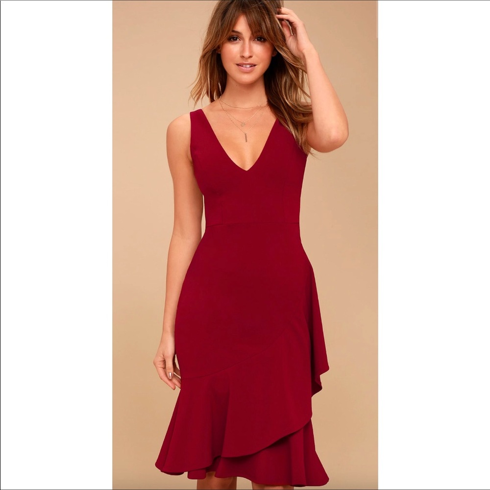 Red Lulus Midi Dress